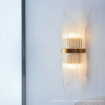 Candeeiros de parede modernos internos de cristal leve lâmpada de parede led